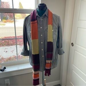 Smartwool Multicolor 100% Merino Wool Scarf Damaged